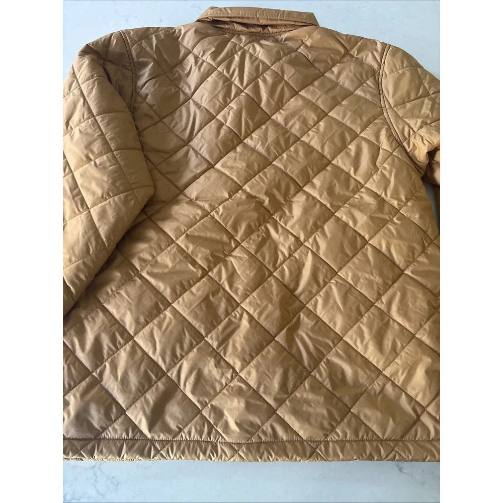 Nike Club Therma-FIT Mens M Brown Lightweight Quilted Jacket FZ0634-224 Snap NWT